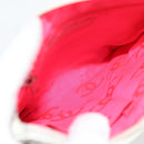 CHANEL Cambon Line Shoulder Bag Lamb Skin White Silver CC Auth 118933V-11