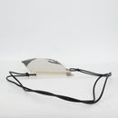 CHANEL Cambon Line Shoulder Bag Lamb Skin White Silver CC Auth 118933V-7