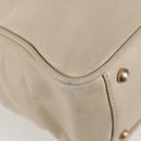 CHANEL Tote Bag Lamb Skin Beige Gold CC Auth 118935V-16