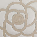 CHANEL Tote Bag Lamb Skin Beige Gold CC Auth 118935V-18