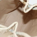 CHANEL Tote Bag Lamb Skin Beige Gold CC Auth 118935V-10