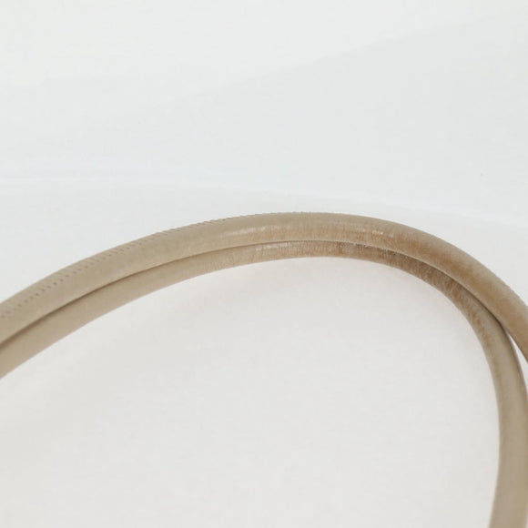 CHANEL Tote Bag Lamb Skin Beige Gold CC Auth 118935V