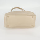 CHANEL Tote Bag Lamb Skin Beige Gold CC Auth 118935V-5