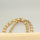 CHANEL Matelasse Chain Tote Bag Patent leather Beige Gold CC Auth 118936-8