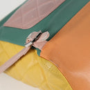 CHANEL Matelasse Backpack Lamb Skin Yellow Silver CC Auth 118937M-21