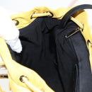 CHANEL Matelasse Backpack Lamb Skin Yellow Silver CC Auth 118937M-30