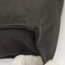 HERMES Her Line Clutch Bag Canvas Gray Auth 118940-15