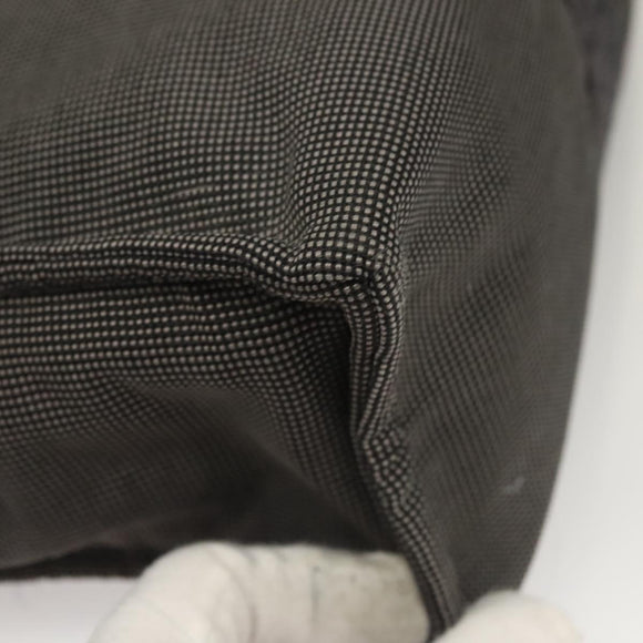 HERMES Her Line Clutch Bag Canvas Gray Auth 118940