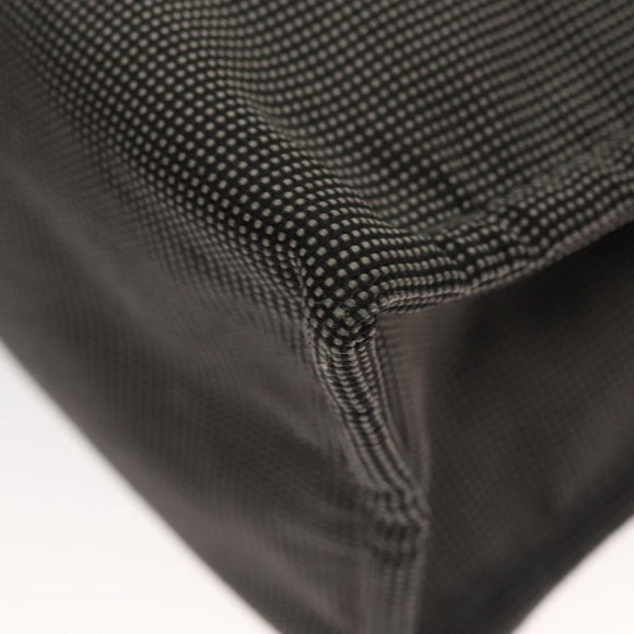 HERMES Her Line Clutch Bag Canvas Gray Auth 118940