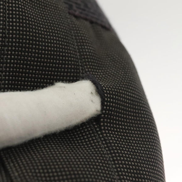 HERMES Her Line Clutch Bag Canvas Gray Auth 118940