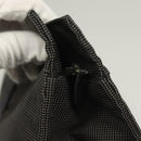 HERMES Her Line Clutch Bag Canvas Gray Auth 118940-9