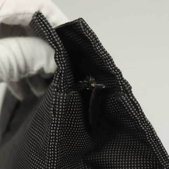 HERMES Her Line Clutch Bag Canvas Gray Auth 118940