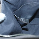 HERMES Her Line Clutch Bag Canvas Gray Auth 118940-10