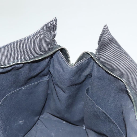 HERMES Her Line Clutch Bag Canvas Gray Auth 118940