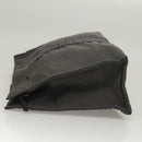 HERMES Her Line Clutch Bag Canvas Gray Auth 118940-4