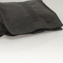 HERMES Her Line Clutch Bag Canvas Gray Auth 118940-5