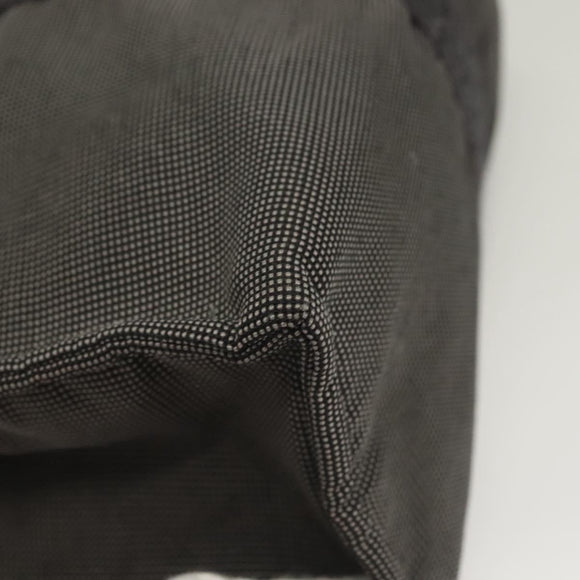 HERMES Her Line Clutch Bag Canvas Gray Auth 118940