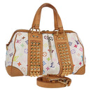 LOUIS VUITTON Monogram Multicolor Courtney MM Bag 2way White M45641 Auth 118947V-1