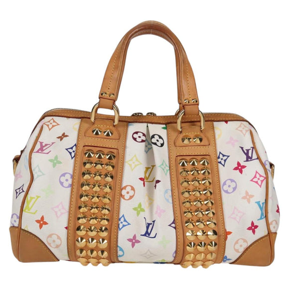 LOUIS VUITTON Monogram Multicolor Courtney MM Bag 2way White M45641 Auth 118947V