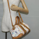 LOUIS VUITTON Monogram Multicolor Courtney MM Bag 2way White M45641 Auth 118947V-25