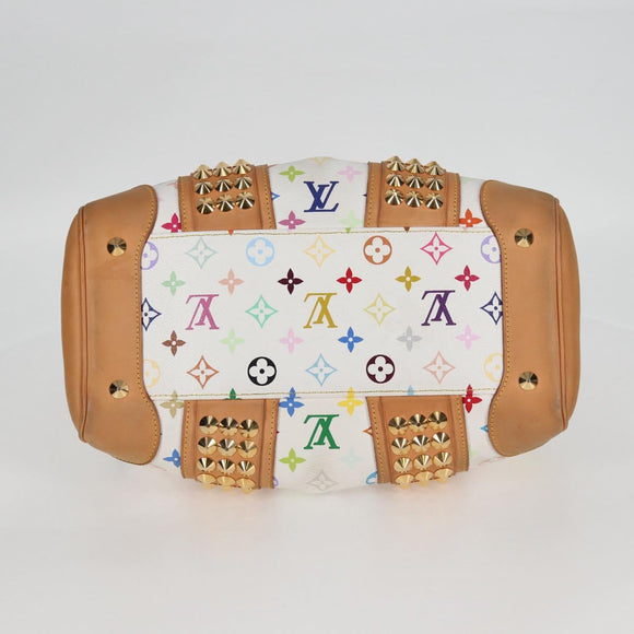 LOUIS VUITTON Monogram Multicolor Courtney MM Bag 2way White M45641 Auth 118947V