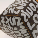 LOUIS VUITTON Monogram Graffiti Keepall 50 Boston Bag White M92197 Auth 118956-14