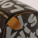 LOUIS VUITTON Monogram Graffiti Keepall 50 Boston Bag White M92197 Auth 118956-18