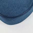 VERSACE Hand Bag Denim 2way Blue Gold Auth 118958M-16