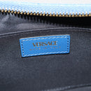 VERSACE Hand Bag Denim 2way Blue Gold Auth 118958M-18