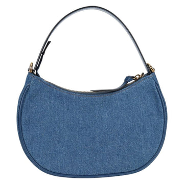 VERSACE Hand Bag Denim 2way Blue Gold Auth 118958M - 0