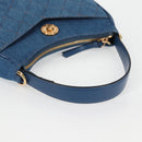 VERSACE Hand Bag Denim 2way Blue Gold Auth 118958M-7