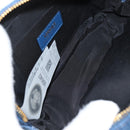 VERSACE Chain Shoulder Bag Denim Blue Gold Auth 118959M-11