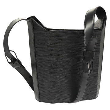 LOUIS VUITTON Epi Sac Seau Shoulder Bag Black M80161 LV Auth 119004