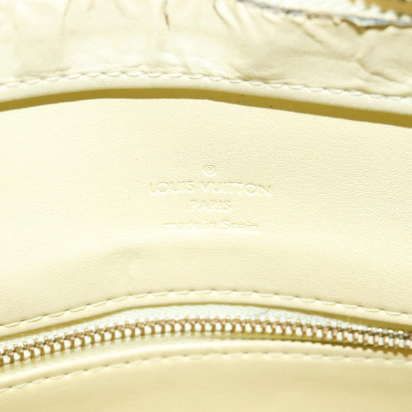 LOUIS VUITTON Monogram Vernis Houston Hand Bag Lime Yellow M91055 LV Auth 119005