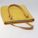 LOUIS VUITTON Monogram Vernis Houston Hand Bag Lime Yellow M91055 LV Auth 119005-6