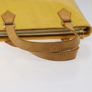 LOUIS VUITTON Monogram Vernis Houston Hand Bag Lime Yellow M91055 LV Auth 119005-7