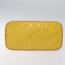 LOUIS VUITTON Monogram Vernis Houston Hand Bag Lime Yellow M91055 LV Auth 119005-5