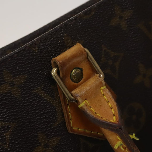 LOUIS VUITTON Monogram Sac Plat Hand Bag M51140 LV Auth 119012