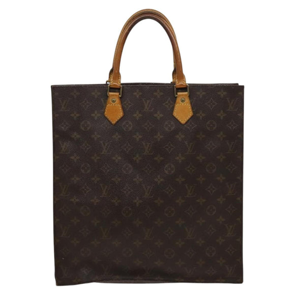 LOUIS VUITTON Monogram Sac Plat Hand Bag M51140 LV Auth 119012