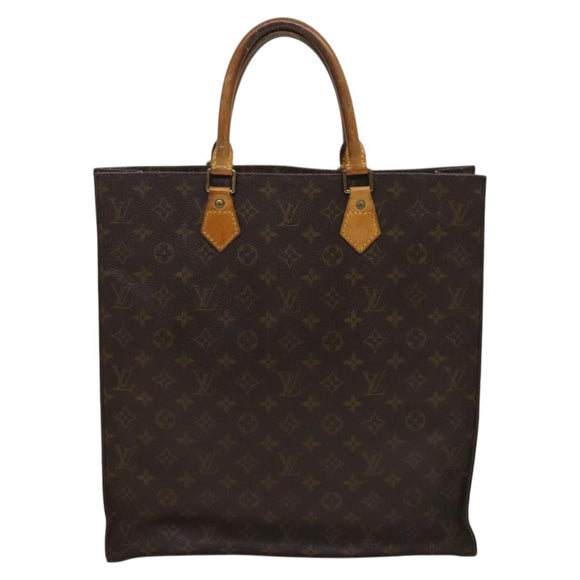 LOUIS VUITTON Monogram Sac Plat Hand Bag M51140 LV Auth 119012