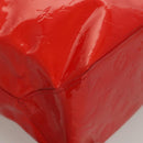 LOUIS VUITTON Monogram Vernis Reade MM Hand Bag Red Rouge M91086 LV Auth 119019-9