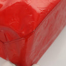 LOUIS VUITTON Monogram Vernis Reade MM Hand Bag Red Rouge M91086 LV Auth 119019-15