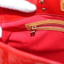 LOUIS VUITTON Monogram Vernis Reade MM Hand Bag Red Rouge M91086 LV Auth 119019-19