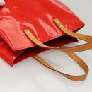 LOUIS VUITTON Monogram Vernis Reade MM Hand Bag Red Rouge M91086 LV Auth 119019-6