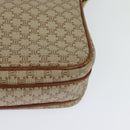 CELINE Macadam Canvas Shoulder Bag PVC Beige Gold Auth 119023-16