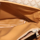 CELINE Macadam Canvas Shoulder Bag PVC Beige Gold Auth 119023-19