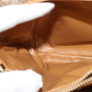 CELINE Macadam Canvas Shoulder Bag PVC Beige Gold Auth 119023-20