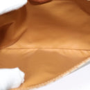 CELINE Macadam Canvas Shoulder Bag PVC Beige Gold Auth 119023-21