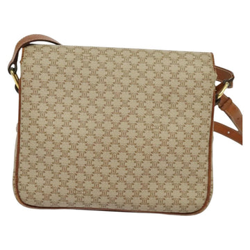 CELINE Macadam Canvas Shoulder Bag PVC Beige Gold Auth 119023 - 0
