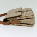 CELINE Macadam Canvas Shoulder Bag PVC Beige Gold Auth 119023-3